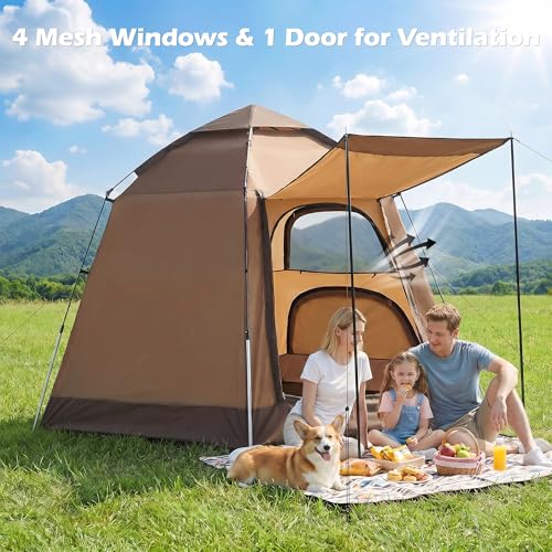 Carpa automática hexagonal para camping 4 personas miniatura 6