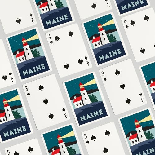 Lantern Press Maine, Faro, 52 Cartas de Póker miniatura 4