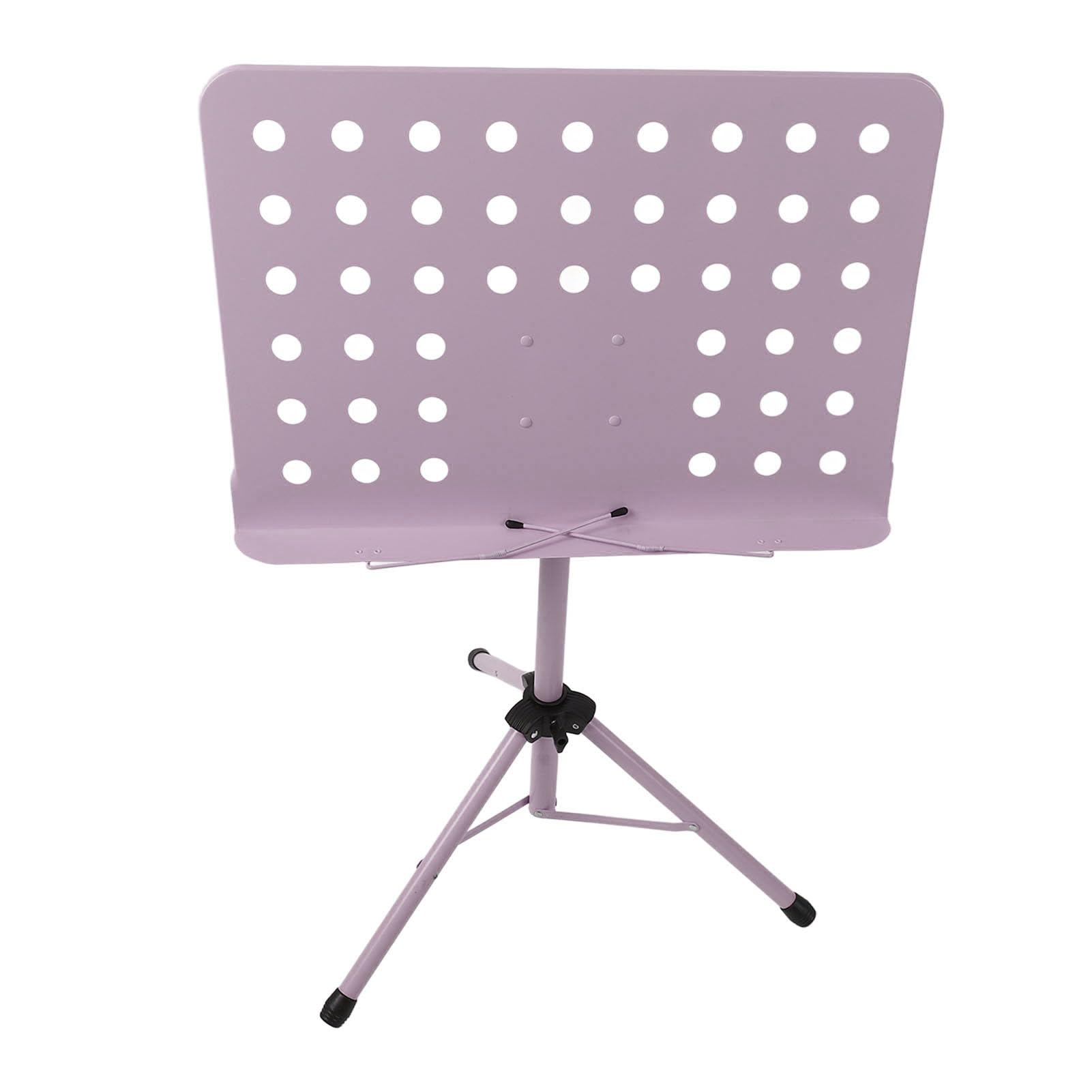Partido de partituras de altura ajustable de altura ajustable de la música plegable soporte de libros de guitar (Púrpura)