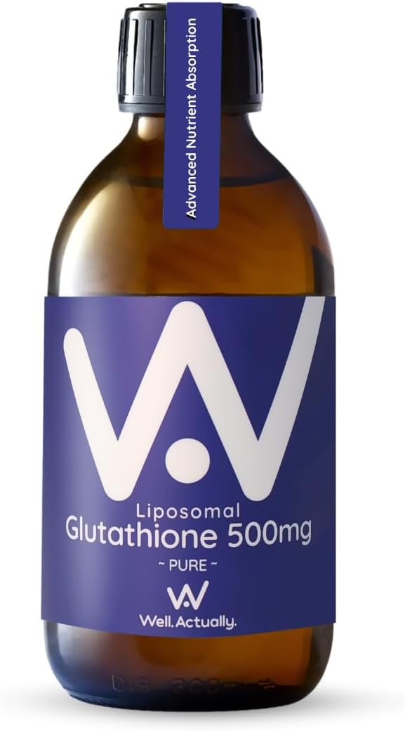 Pure Liposomal Glutathione 500mg (50 Servings – 250ml) High Bioavailability Setria® Glutathione Supplement – Powerful Antioxidant for Skin and Body Detox – Vegan, Unflavoured