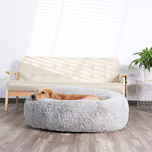 HACHIKITTY Dog Beds Calming Donut Cuddler, Puppy Dog Beds Large Dogs