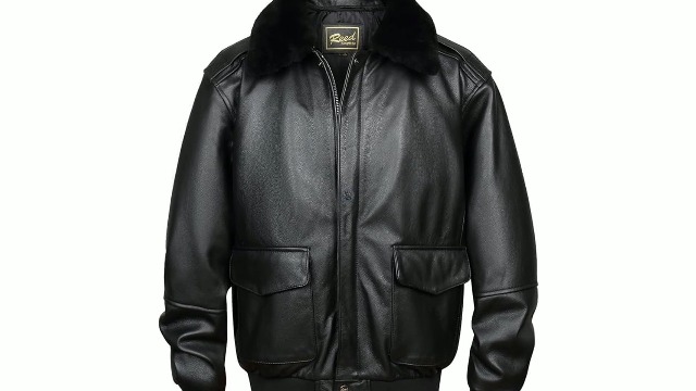 REED Men's Premium Leather Aviator Bomber Jacket (M, Brown) at