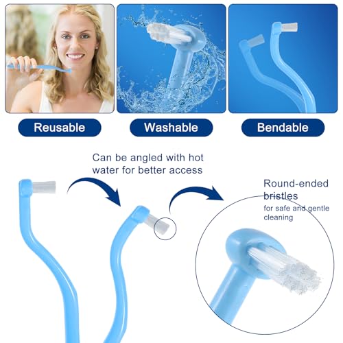 5 Stück Einbüschelbürste,Tuft Zahnbürste für Kieferorthopädische Zahnspangen,Weich Zahnspangen Zahnbürste,Getuftet Bürste Tiefenreinigung Handzahnbürsten für Mundpflege