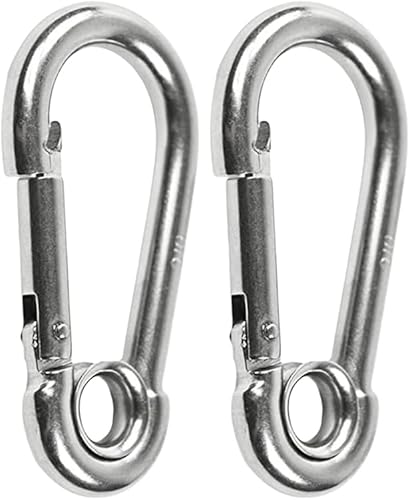 Vista 9 de MARINE CITY Carabiner Clip Snap Hook 316 Stainless Steel Clips Ideal for Fishing Boating Sailing & Camping