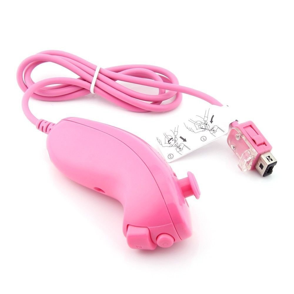 2 en 1 Manette Plus Et Nunchunk pour Nintendo wii- Rose