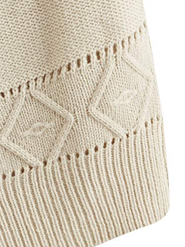 Sweatyrocks Women's Sleeveless Solid Knit Straps Crop Tank Tops Beige L #TOP3