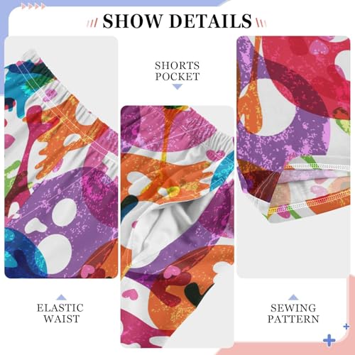 ZZXXB Watercolor Skeleton Boys Long Pants Soft Trousers Elastic Waist Kids Lounge Bottoms with Pockets S-XL4