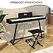 NOVATAGE 88 Key Full-Weighted Digital Piano, Full Size Electric Piano for Beginners, with U-Stand, 3 Pedal Unit, Adjustable Stool, Headphone, MIDI Functionality (Black)