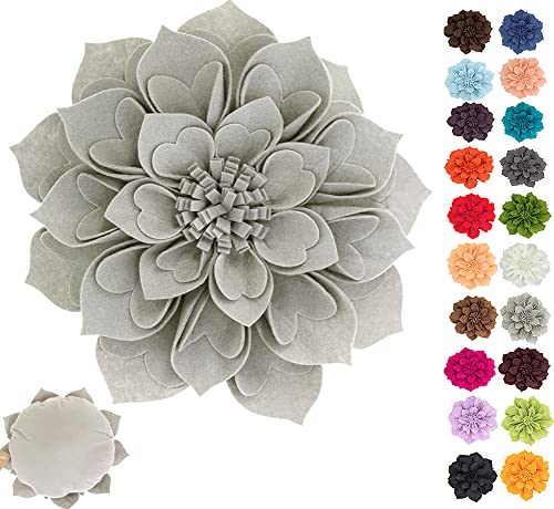 Fennco Styles Handmade 3D Heart-Shaped Petals Flower Decorative Throw Pillow Cover Only - 13