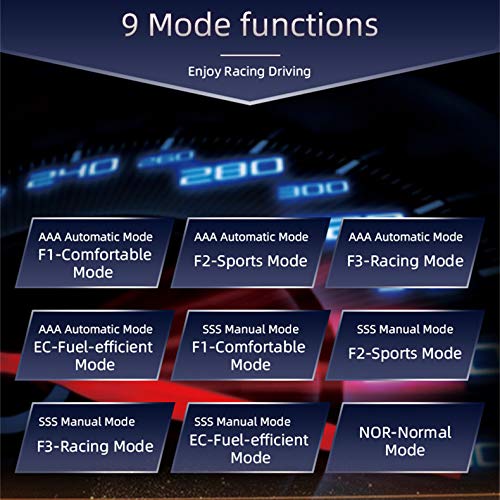 Throttle Response Controller, 9 Drive Modes Smart Electronic Throttle Controller, Racing Accelerator,for Dodge JEEP CHRYSLER Blue LED (301)