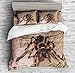 REALIN Red Spider Tarantula Bedding Spider Web Insect Theme Duvet Cover Set Girl Boy Kids Bed Sets 2/3/4PCS Quilt Covers/Sheets/Pillow Shams,Twin/Full/Queen/King (B,Twin-172x218cm-3PCS)