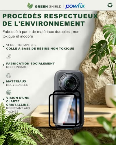 Powfix Protection Écran pour Insta360 X6, Verre Trempé 9H Premium, Anti-Rayures, Anti-Traces et Sans Bulles, Haute Définition, Accessoire Photo Essentiel [Lot de 2] – vue 2