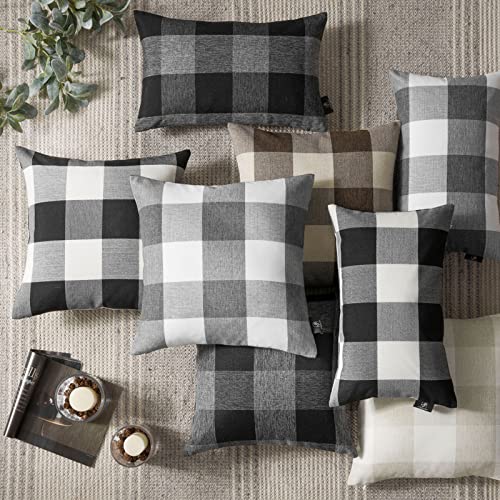 Phantoscope Pack Of 2 Buffalo Check Plaid Throw Pillow Covers Outdoor Indoor Throw Pillows Farmhouse Square Pillow Cases For Home Decor Off White,18 X 18 Inches #TOP4