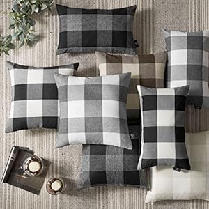 Phantoscope Pack of 2 Gingham Buffalo Check Plaid Throw Decorative Pillow Cover Outdoor Indoor Throw Pillows Farmhouse Square Pillow Cases for Home Decor Off White,20 x 20 Inches Phantoscope Pack of 2 Gingham Buffalo Check Plaid Throw Decorative Pillow Cover Outdoor Indoor Throw Pillows Farmhouse Square Pillow Cases for Home Decor Off White20 x 20 Inches