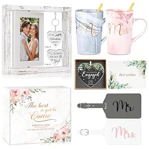 HELORAY Engagement Unique Gifts for Couples Wedding Registry Gifts Ideas for Bride To Be Bridal Shower Present Marriage Mr and Mrs Bachelorette Gift for Bride Newly Wed Essentials Must Haves