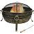 Sunnydaze 34-Inch Large Fire Pit for Outside - Wood-Burning Fire Pit Bowl for Outdoors with Spark Screen, Log Poker, and Grate