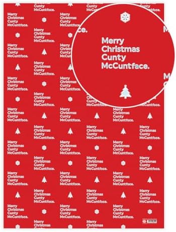 Brainbox Candy - 2 Sheets Of Funny Rude 'Present C*nt' Birthday Wrapping Paper - Offensive Gift Wrap For Anyone With A Cheeky Sense Of Humour