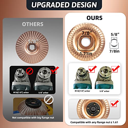 Neuermond WCS0620 [Upgraded] 10 Pcs Wood Carving Disc Set For 4 Inch Or 4 1/2 Inch Angle Grinder thumb #1