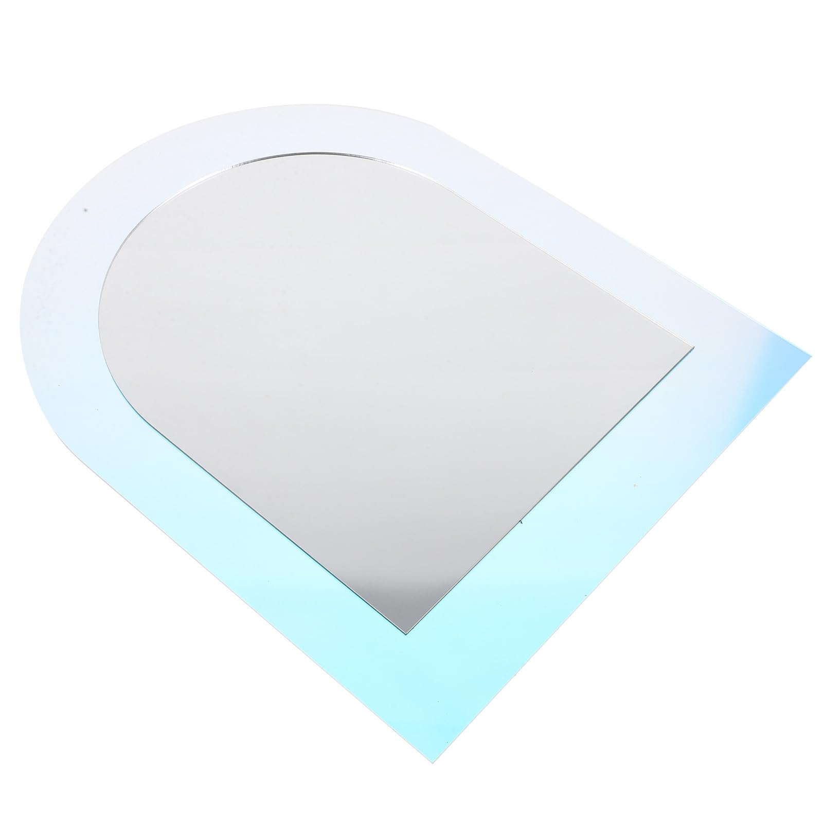 Miroir acrylique en arche pour agrandir une chambre sombre au design moderne