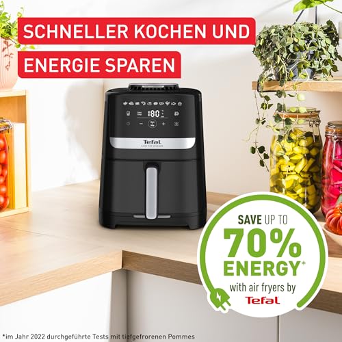 Tefal Easy Fry Silence Heißluftfritteuse, bis zu 99% weniger Fett, Silent-Technologie, 5 Liter, inkl. antihaftbeschichtetes Grillrost, von 40°C bis 220°C, spülmaschinenfest, Schwarz, EY5528E0 – Bild 6