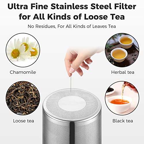Luvan Tetera de Vidrio de 1300ml con Infusor Removible, Hervidor Seguro de Agua para Estufa, Tetera de Cristal para Té… - Imagen 3