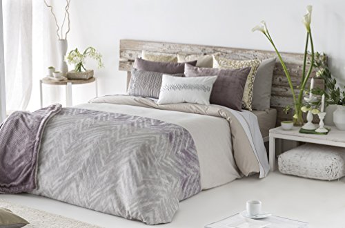 Antilo - Funda nórdica Ayana Cama 135 - Color Malva (Juego Duvet 3 Piezas con Saco nórdico y Funda de Almohada)