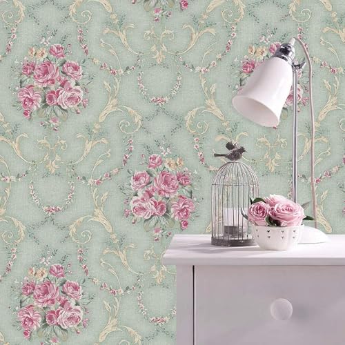Image of SARVATRAY Self-Adhesive Wallpaper - Oil Proof Heat Resistant Kitchen Stickers, Wall Stickers, 1.5 X 9.5 SQ FT(3 M Floral Pista WS)