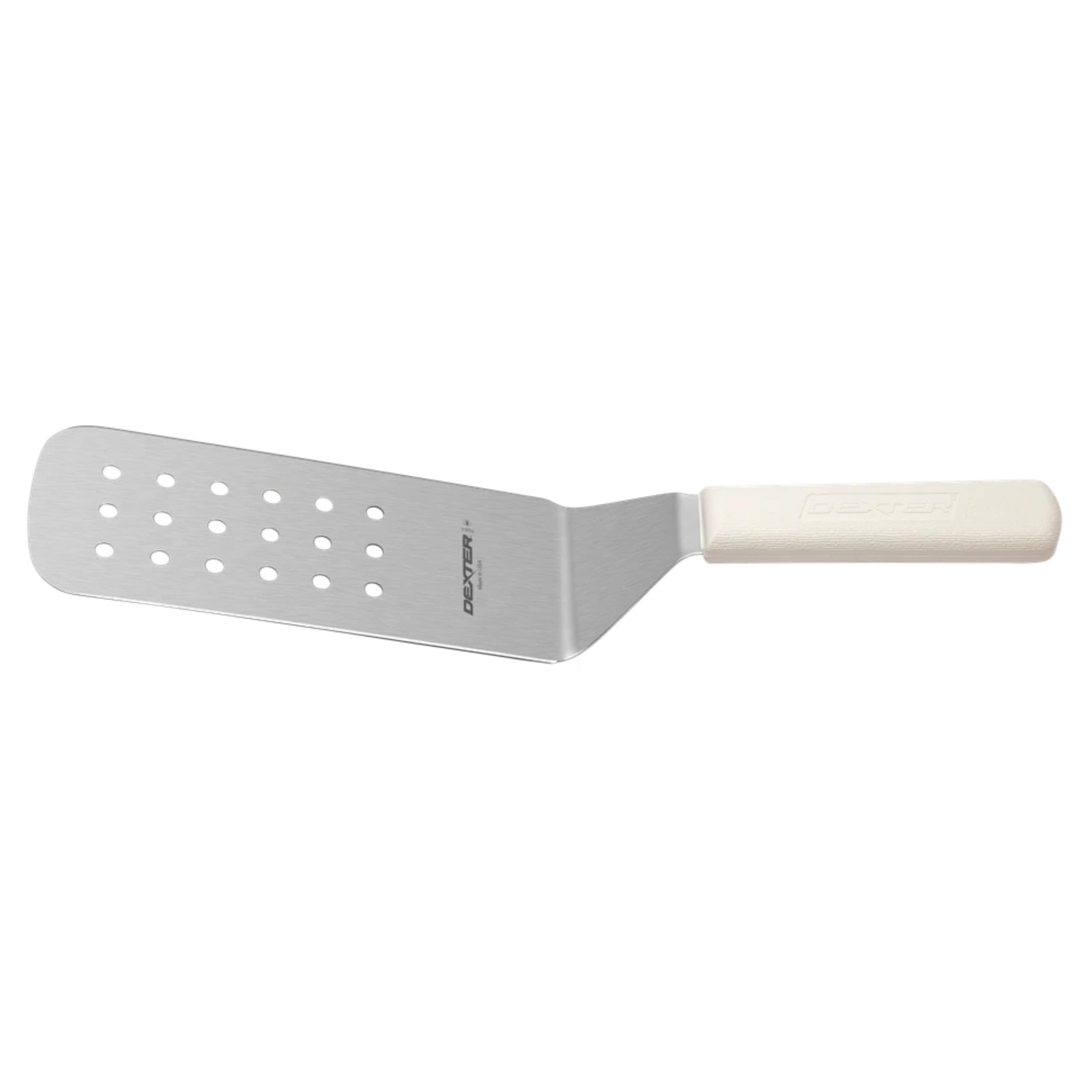 Russell Sani-Safe 19703 Perforated Turner by Dexter – 8x3", Stainless Steel, White, Model PS286-8PCP