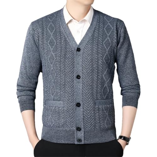 Men's Autumn Winter Cardigan V-Neck Sweater Clothes Button Knit Cardigans Knitting Sweaters Outwear
