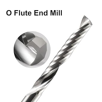 1/8 inch Shank,Single Flute (O Flute) Up Cut Spiral Router Bits End Mill Cutter, 1.5mm Cutting Diameter, 12mm Cutting Length,38mm OVL for Acrylic PVC MDF Plastic,5 PCS(3.175x1.5x12x38mm)