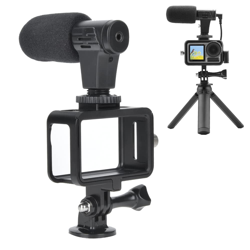 Aparat sportowy Akcesoria do selfie Mikrofon Adapter audio USB-C 3,5 mm Rama ochronna Statyw do