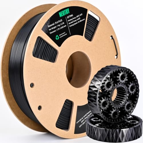 NEOTRY PLA+ Filament 1.75mm, PLA Black 3D Printer Filament High Speed Printing 300mm/s, Enhanced Durability and High Str