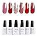Produktbild Elite99 Glitzer UV Nagellack Set 6 Farbe 10ml, Nägel Gel Nail Art Gel Geschenk Kit Gel Polish,6pcs Gellacke UV Gelnägel Set Kit003