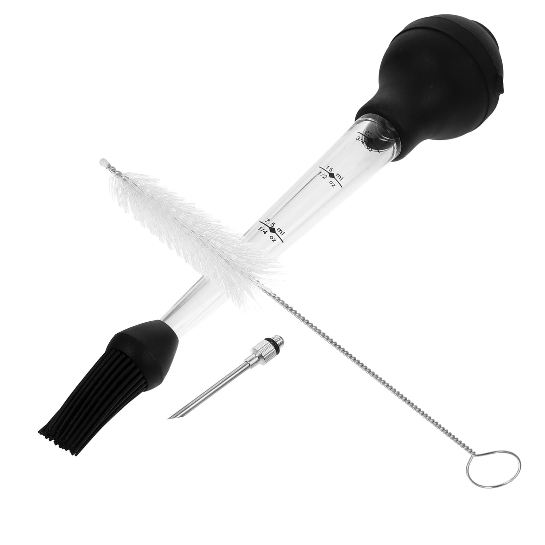 balacoo 1set Turkey Injector Seasoning Tool Convenient Kitchen Gadget for Moist Flavorful Meat for BBQ Camping Home Cooking Easy to Clean Grilled Food Injector