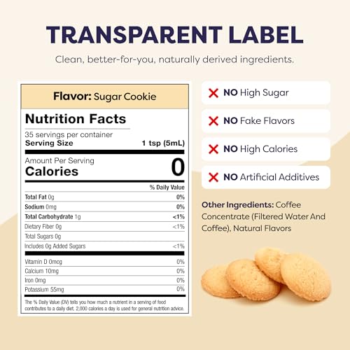 Image of Javvy Cold Brew Coffee Concentrate Instant Coffee, Sugar Cookie | 100% Real Coffee, 0g Sugar, No Artificial Flavors, 60-80mg Caffeine per Serving, Gluten Free, Makes Hot or Iced Coffee