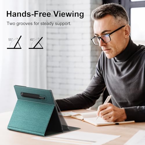 OLAIKE Book Folio Case for Remarkable 2 Paper Tablet 10.3" 2020 Released, Premuin Fabric Smart Cover with Pen Pocket - Image 3