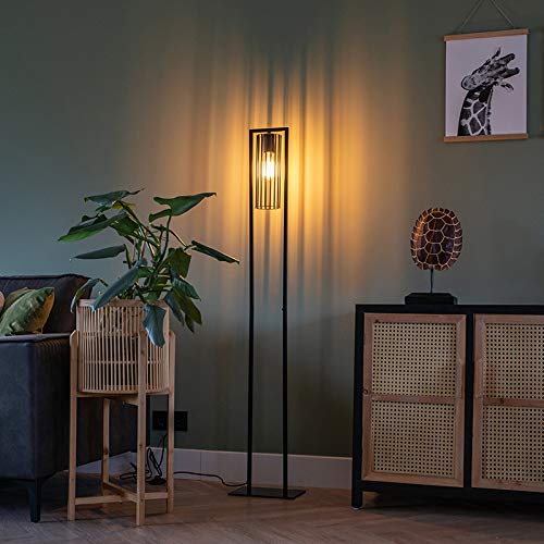 Qazqa balenco wazo - Lampada da terra Moderno - 1 luce - L 26 cm - Nero - Moderno - Soggiorno I Camera da letto I Sala da Pranzo I Cucina