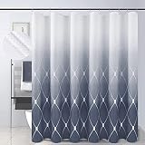 Dark Blue Shower Curtain Nautical Men Decor Modern Geometric Pattern Shower Curtains for Bathroom Om