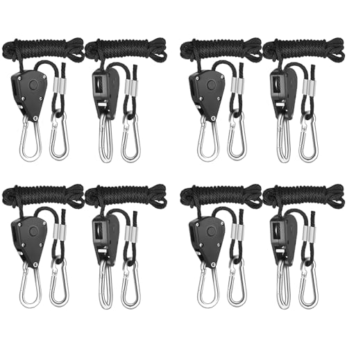 HEDMON 8 Pièces Cintre à Cliquet Cliquet De Corde Réglable Tendeur De Corde De 2,5 M Cliquet De