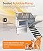 POLIMO Dog Washing Station, LED Professional Stainless Steel Dog Bathing Station 50