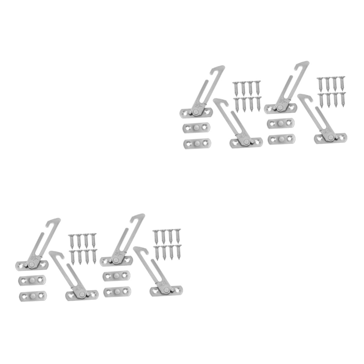 ARTIBETTER 8 Stk Fenster begrenzer Scharniere für Innentüren Griffe für Schiebefenster fensterklammer fensterklemme Fensterschlösser und Riegel Fensteröffnungsbegrenzer Rostfreier Stahl