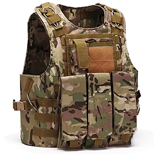 Veste tactique avec protection plaque Molle gilet de chasse anti-usure pour combat outdoor