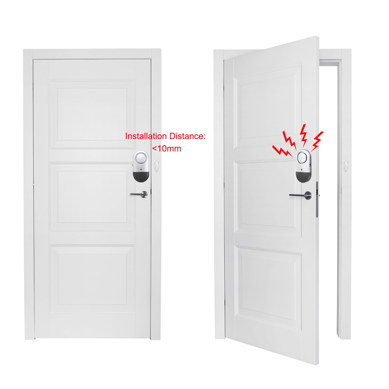 Pack 2 Alarmas De Vibración 125dB | Seguridad Para Puertas Y Ventanas | Con Pilas LR44 Incluidas