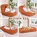 Upholstered Human Dog Bed for Adults, Foldable Human Sized Dog Beds with Adjustable Backrests & Soft Pillow, Oversized Giant Dogs Bed & Lazy Floor Beds for Bedroom Living Room (Orange)