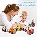 DIPALENT 6Pcs Wooden Cars for Toddlers 1-3,Car Toys,Push and Go Vehicle,Kid Vehicle Toys,Hand Push Car Toys for 1+ Year Old,Montessori
