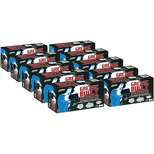 EPPCO Grease Bully 6-Mil Black Nitrile Gloves Disposable Powder Free, Latex Free Textured Superior Grip Glove for Mechanics, Auto-motive, Industrial Work, XX-Large, Case of 1,000