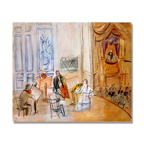 Tableau Raoul Dufy Le Quintette impressionniste reproduction sur toile 40x48 cm pour salon