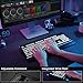 Large Print Backlit Computer Keyboard, 7-Color Backlit Keyboard with Wrist Rest, USB Plug-and-Play, Oversize Letters Keys Easy to See and Type, Wired Light Up Keyboards for Laptop, PC, Gaming