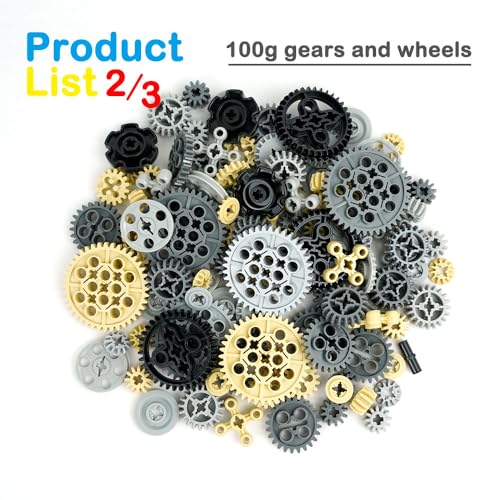 Image of BroTex Technical-Parts-Beams-Gears Bricks Bulk Pins Connectors, Compatible with Car-Motors Accessories Building Blocks Sets MOC Buildings Toys for Adults Kids Age 6+ Toys