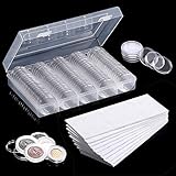 【100 Stück Münzkapseln】Innengröße ist 30*30mm.Geeignet für alle Münzen mit einem Durchmesser von 30mm oder weniger als 30mm. Es sind Kapseln, die Münzen vor Umwelteinflüssen abschirmen sollen